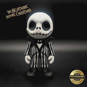 3D Printed Jack Skellington Figure: Nightmare Before Christmas Fidget