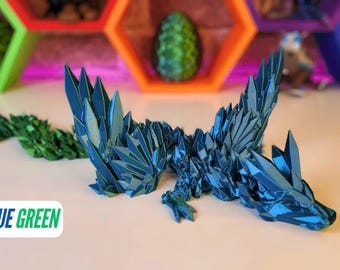 3D Printed Crystal Winged Dragon: Articulated Sensory Toy