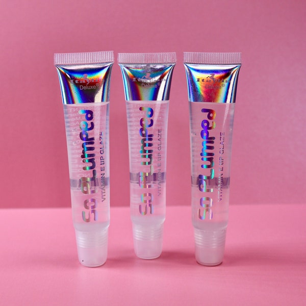 Italia Deluxe So Plumped Lip Gloss | Clear Lip Gloss | Shine Gloss | Plumping Lip Gloss | Perfect Pout Gloss |