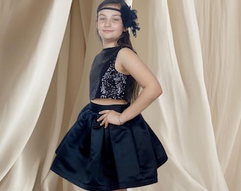 Black Kids Outfit, Black Party Dress, Birthday Outfit, Black Dress, Christmas Dress, Special Day Dress, Mini Kids Outfit