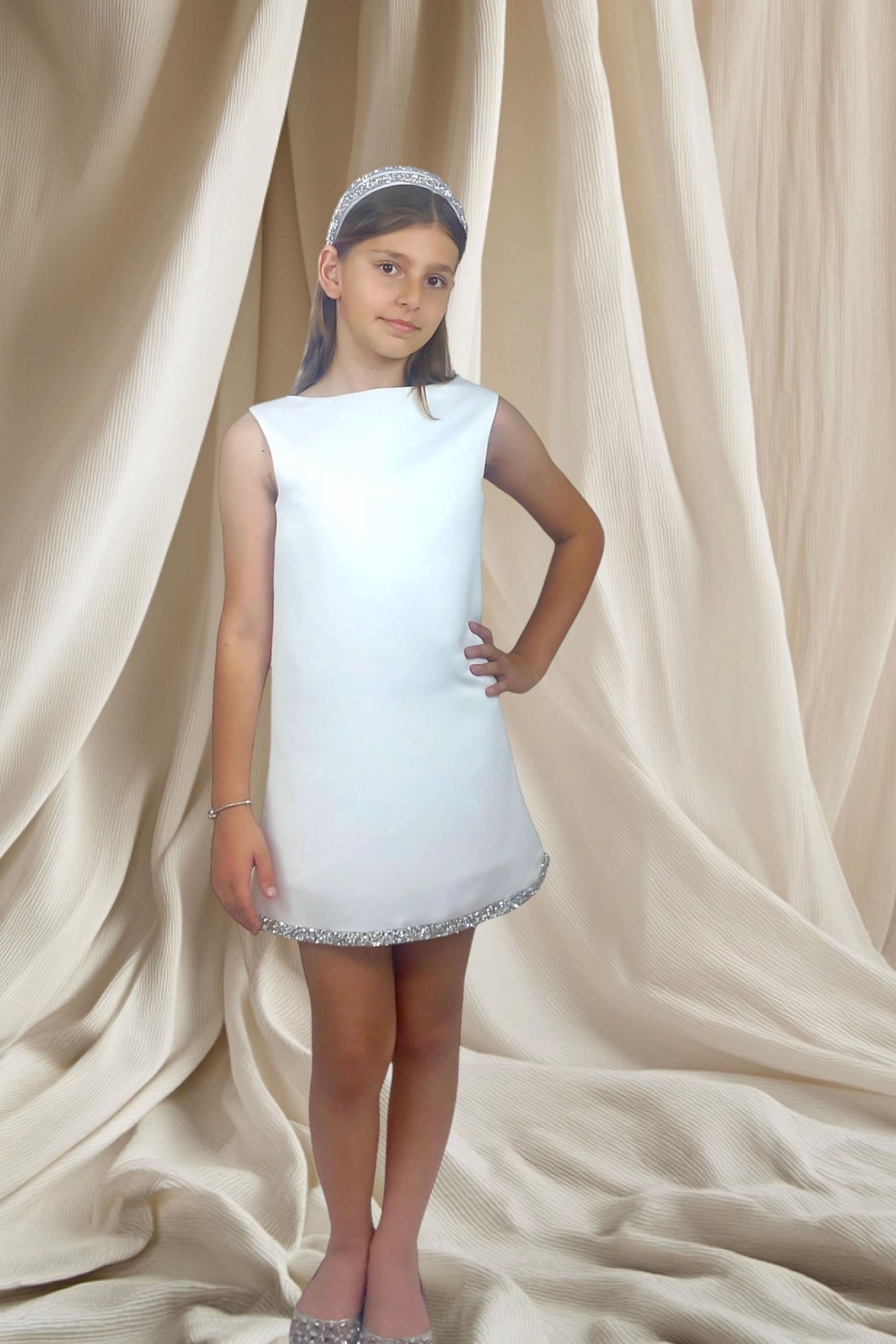 [PRE-ORDER] Kidsagogo Anais Dress, White main image 0