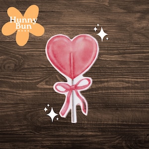 Adesivo a forma di cuore con fiocco per bambina / impermeabile e resistente agli strappi / tagliato a mano, perfetto per laptop, diari e altro