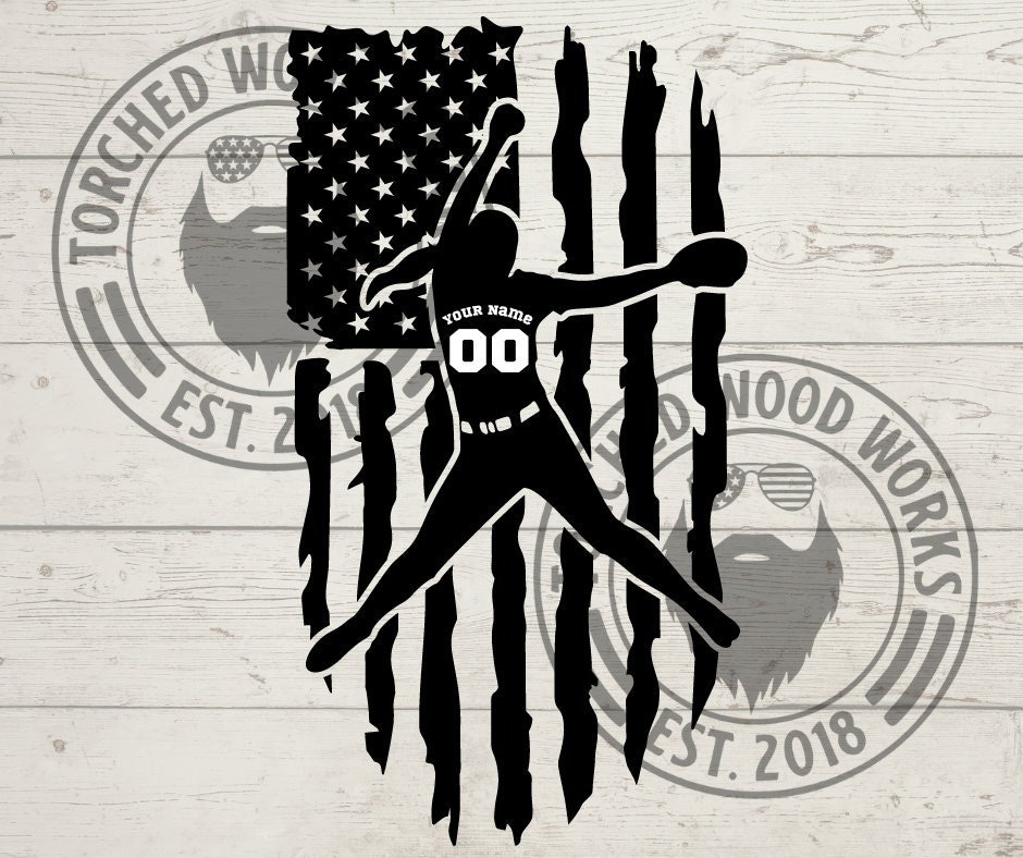 Softball Player Blank! Softball Player Flag Blank! SVG, PNG, CNC, Laser, Vinyl Cutter, Silhouette, Cricut, Decal, Sticker, T-Shirt File!