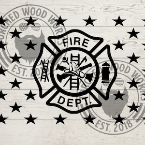 Fire Fighter Maltese Cross Union! SVG, PNG, CNC, Laser, Vinyl Cutter, Silhouette, Cricut, Decal, Sticker, T-Shirt File!