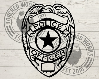 Police Badge Blank! SVG, PNG, CNC, Laser, Vinyl Cutter, Silhouette, Cricut, Decal, Sticker, T-Shirt File!