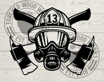 Fire Fighter Axe Head! SVG, PNG, CNC, Laser, Vinyl Cutter, Silhouette, Cricut, Decal, Sticker, T-Shirt File!