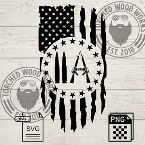 2nd Amendment Flag! 2A Flag File! SVG, PNG, CNC, Laser, Vinyl Cutter, Silhouette, Cricut, Decal, Sticker, T-Shirt File!