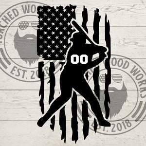 Baseball Player Blank! Baseball Player Flag Blank! SVG, PNG, CNC, Laser, Vinyl Cutter, Silhouette, Cricut, Decal, Sticker, T-Shirt File!