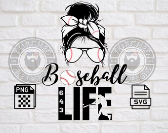 ¡Archivo de vida de béisbol! SVG, PNG, CNC, láser, cortador de vinilo, silueta, Cricut, calcomanía, pegatina, archivo de camiseta.