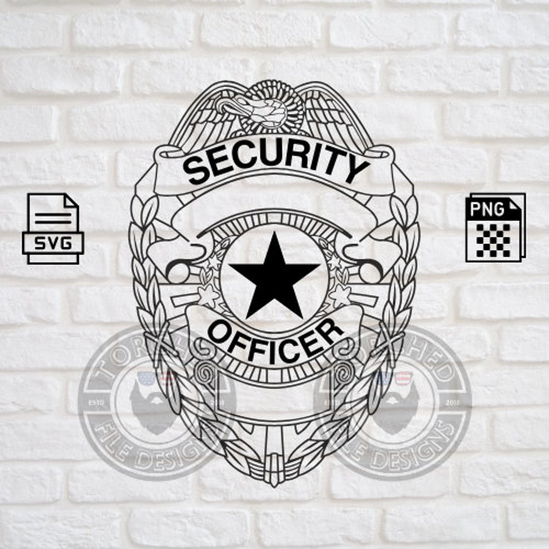 High Detail Blank Security Badge SVG, PNG, CNC, Laser, Vinyl