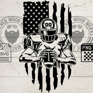 Football Player Blank! Football Player Flag Blank! SVG, PNG, CNC, Laser, Vinyl Cutter, Silhouette, Cricut, Decal, Sticker, T-Shirt File!