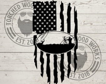 Bow Hunting Flag File! SVG, PNG, CNC, Laser, Vinyl Cutter, Silhouette, Cricut, Decal, Sticker, T-Shirt File!