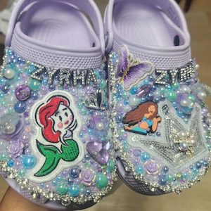 Custom Crocs w/ Characters Blinged Out Shoes for Kids Personalized Gifts for Children