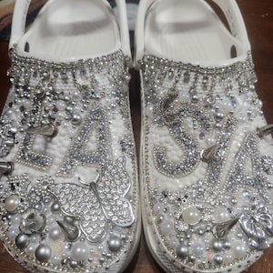 Custom Crocs w/ Characters Blinged Out Shoes for Kids and Women Personalized Gifts for Children and Wife