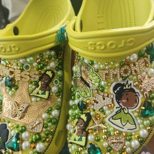 Custom Crocs w/ Characters Blinged Out Shoes for Kids Personalized Gifts for Children