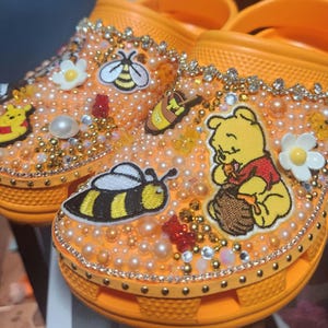 Custom Crocs w/ Characters Blinged Out Shoes for Kids and Women Personalized Gifts for Children and Wife