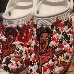 Custom Crocs w/ Characters Blinged Out Shoes for Kids and Women Personalized Gifts for Children and Wife