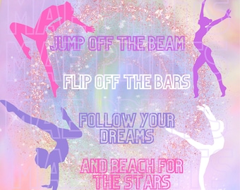 Gymnastics Tumbler Wrap PNG File