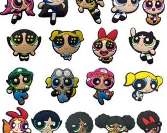 PVC Croc Charms Powered Girls Charakter Jibbitz