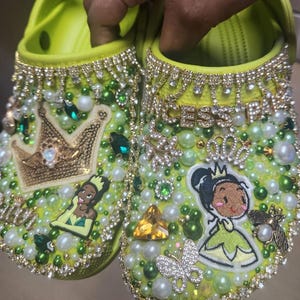 Custom Crocs w/ Characters Blinged Out Shoes for Kids Personalized Gifts for Children