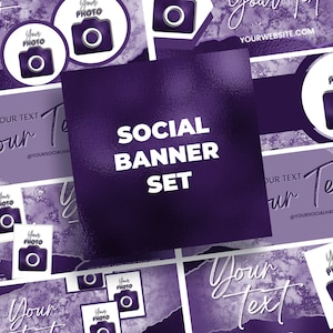Social Banners, Social Media Banner Bundle, Youtube Banner, Twitter Banner, Pinterest Banner, Facebook Banner Template, Facebook Banner