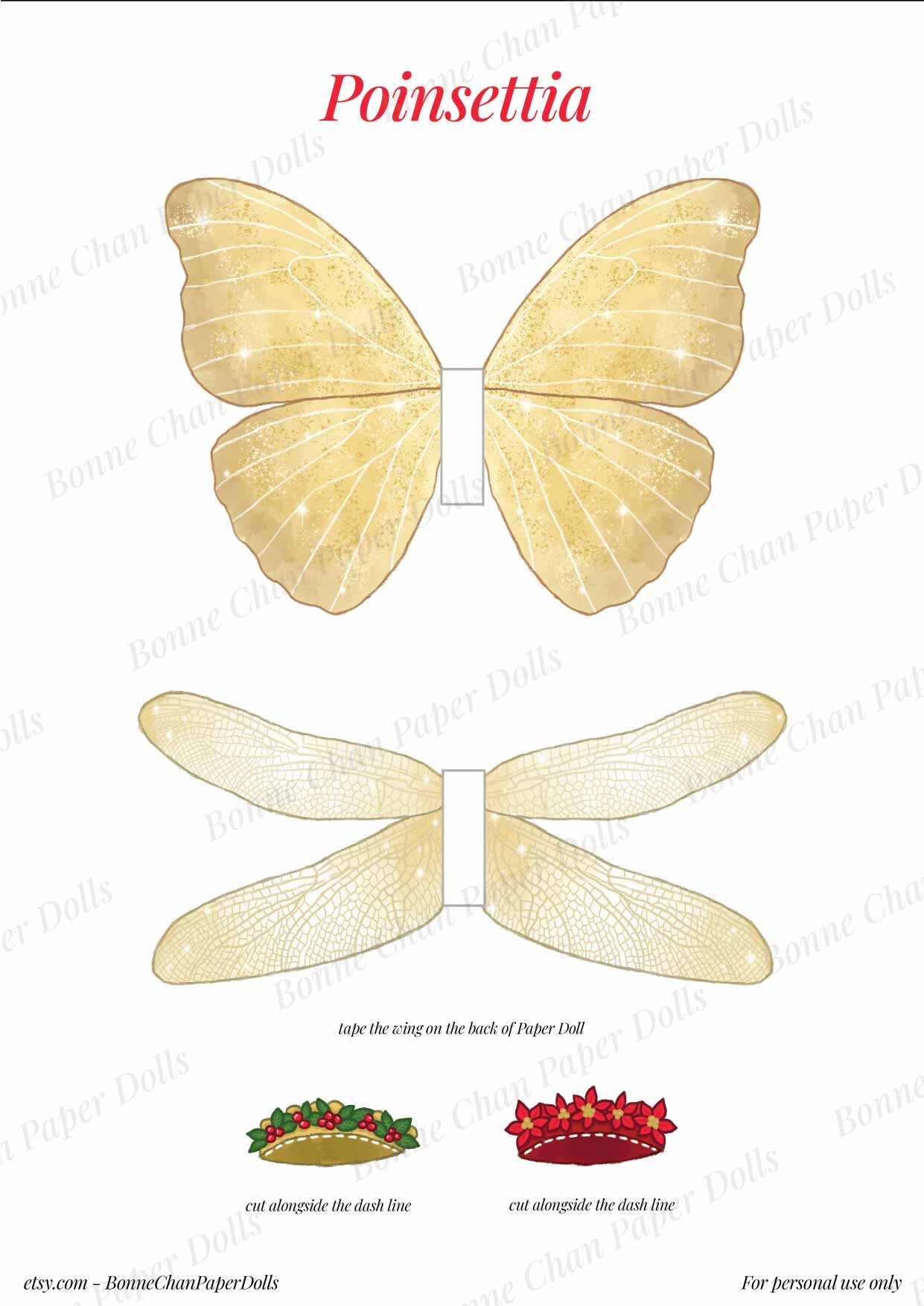 Paper Doll Printable PDF Girl Christmas Fairy / Kids Toys Craft / Craft ...