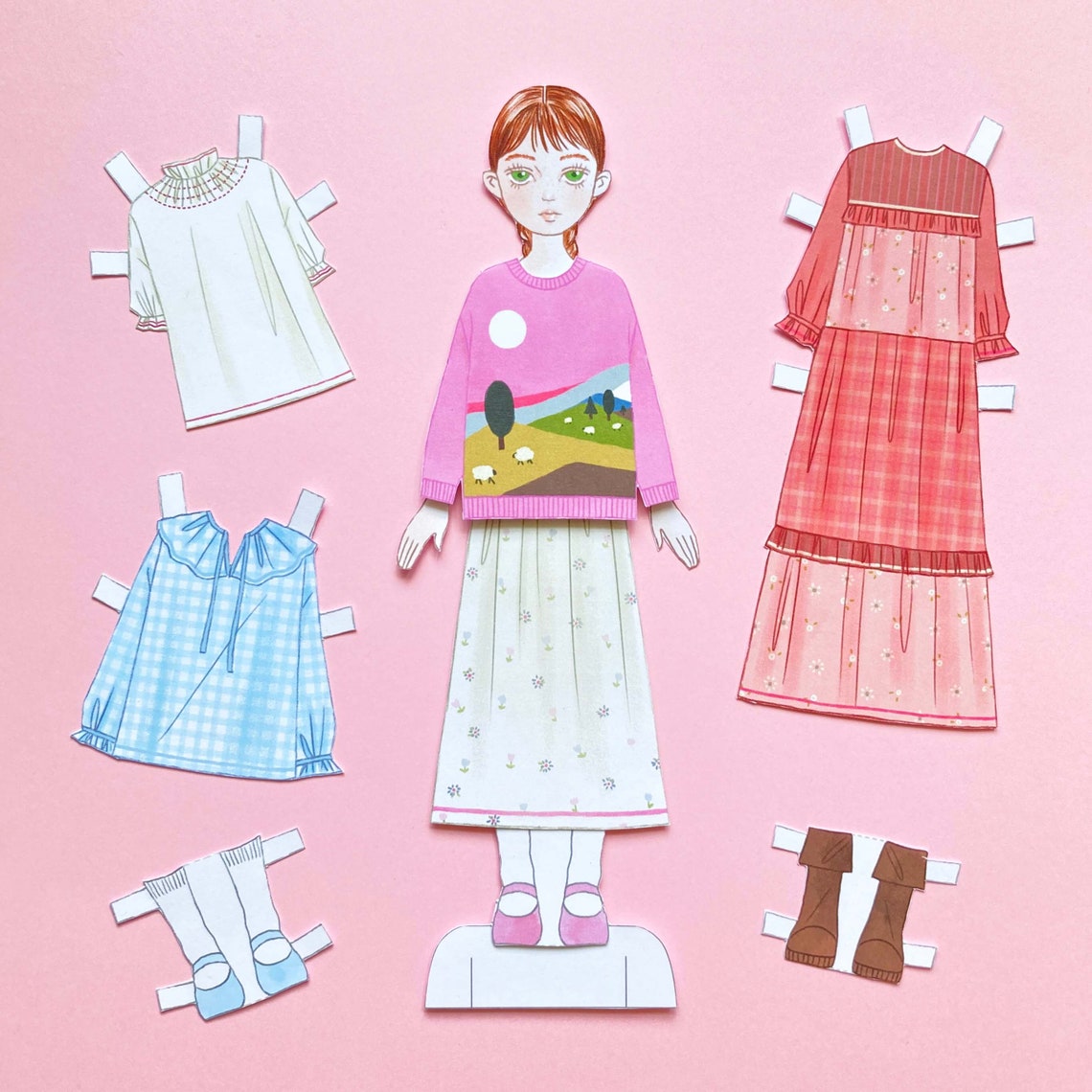 Paper Doll Printable PDF Lisette / Kids Toys / Craft Kit / Instant ...
