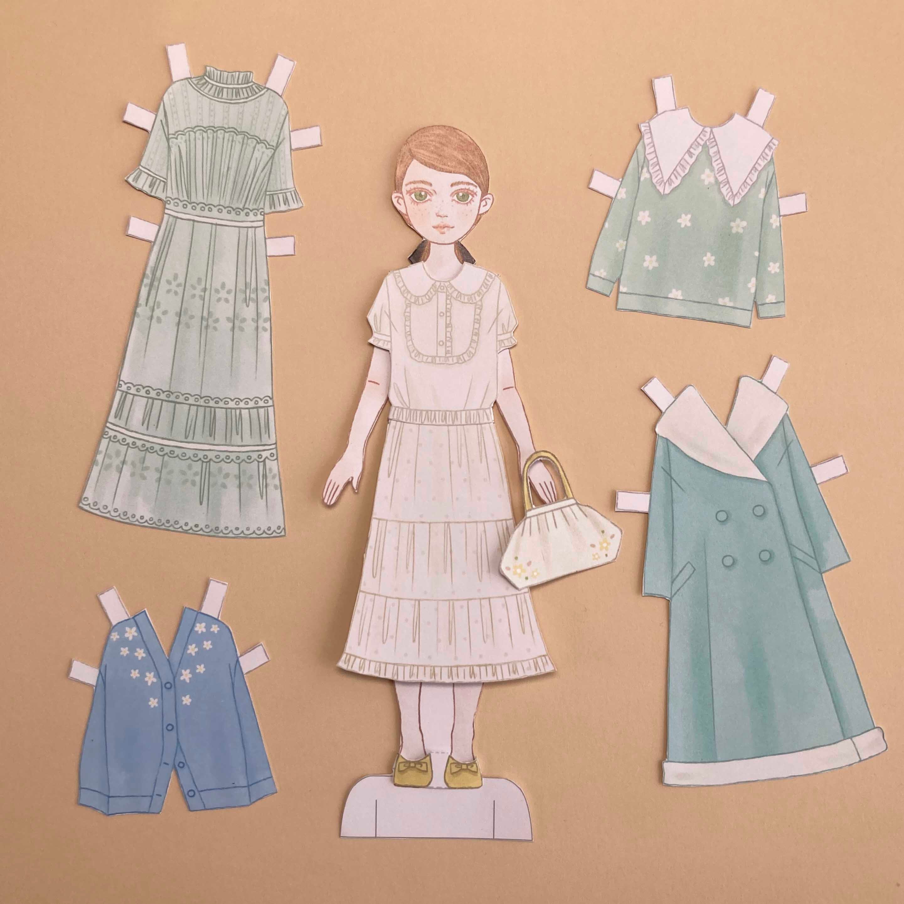 Paper Doll Printable Spring Easter PDF / Craft Kit / Instant Download ...