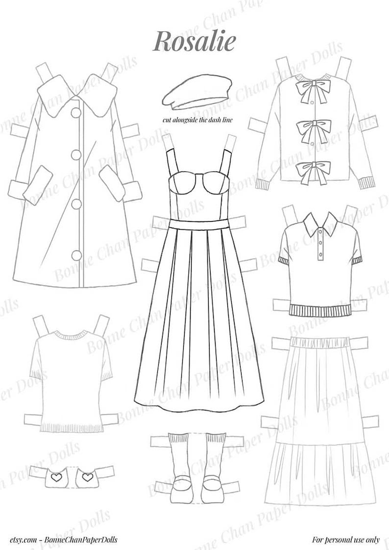 Paper Doll Printable Valentine's Day PDF / Craft Kit / Instant Download