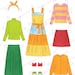Paper Doll Printable PDF Clothes Colorful Playdate / Kids Toys ...