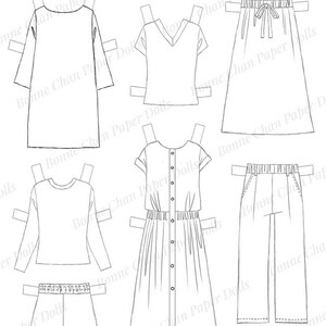 Paper Doll Printable PDF Clothes Summer Beach / Kids / Instant Download ...