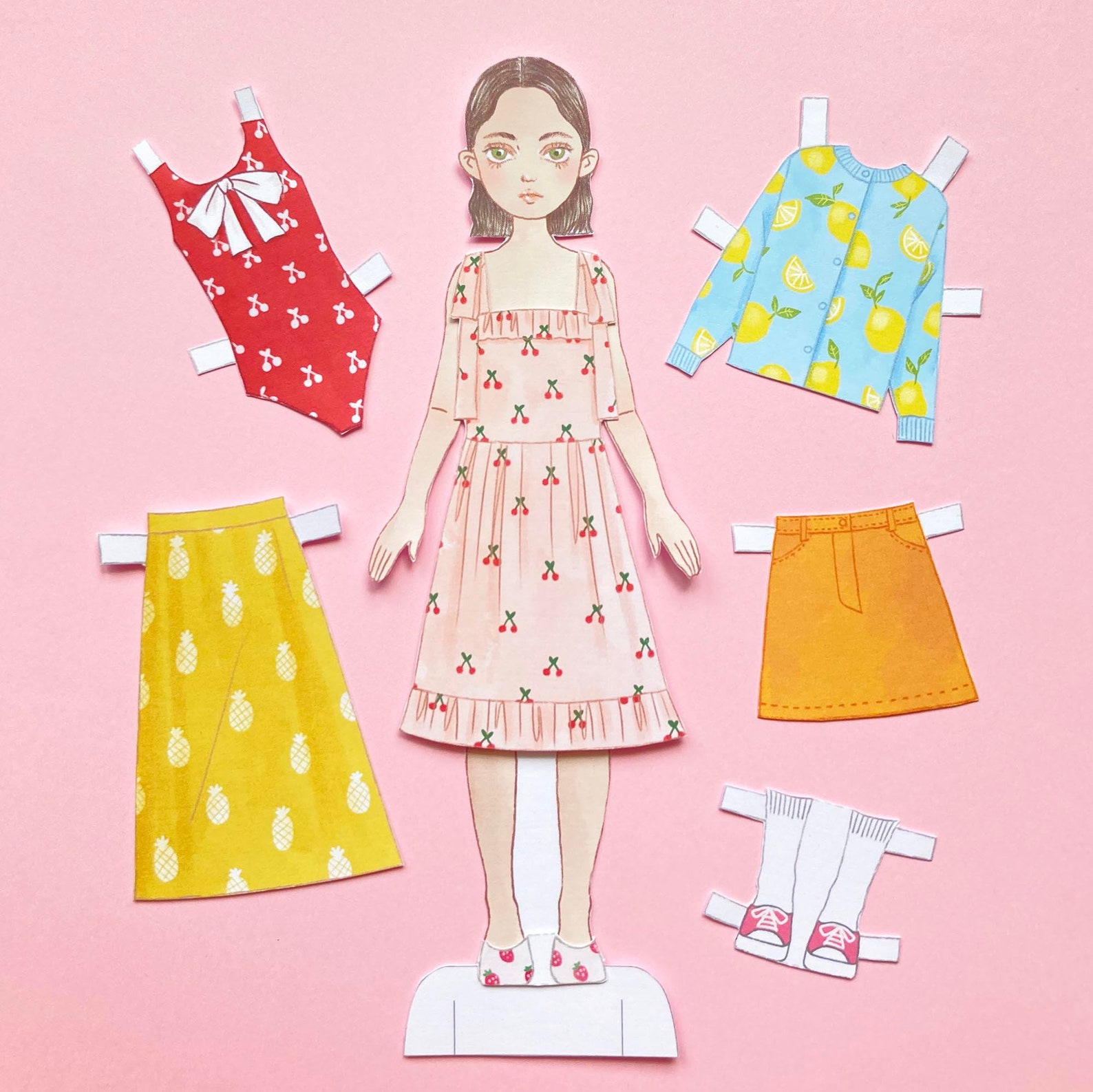 Paper Doll Printable PDF Cherie / Kids Toys / Craft Kit / - Etsy