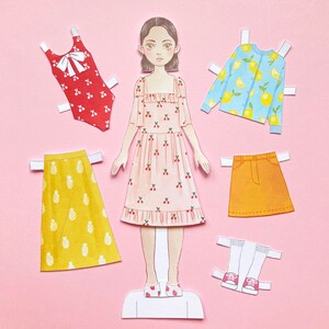 Paper Doll Printable PDF Cherie / Kids Toys / Craft Kit / Instant ...