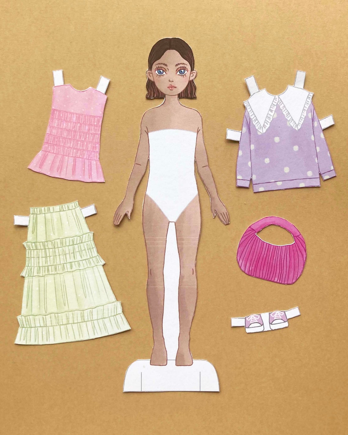 Paper Doll Printable PDF / Little Fashionista / Coloring Pages / Toys ...