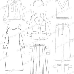 Paper Doll Printable PDF Clothes First Day of Fall / Kids Toys - Etsy