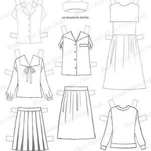 Paper Doll Printable PDF Clothes at the Sea / Kids Toys / Instant ...