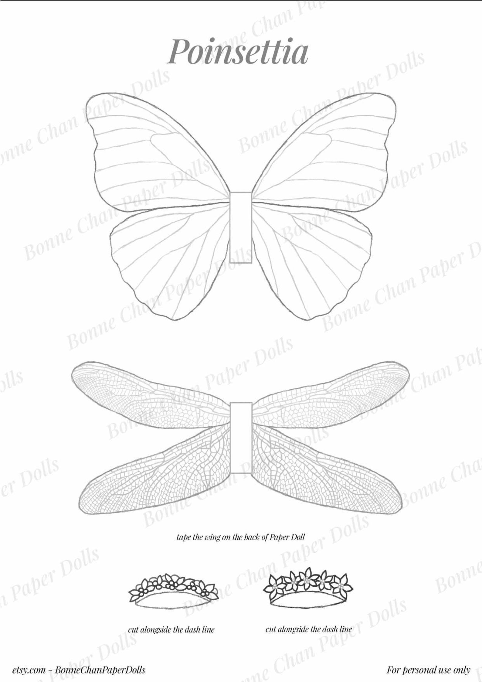Paper Doll Printable PDF Girl Christmas Fairy / Kids Toys Craft / Craft ...