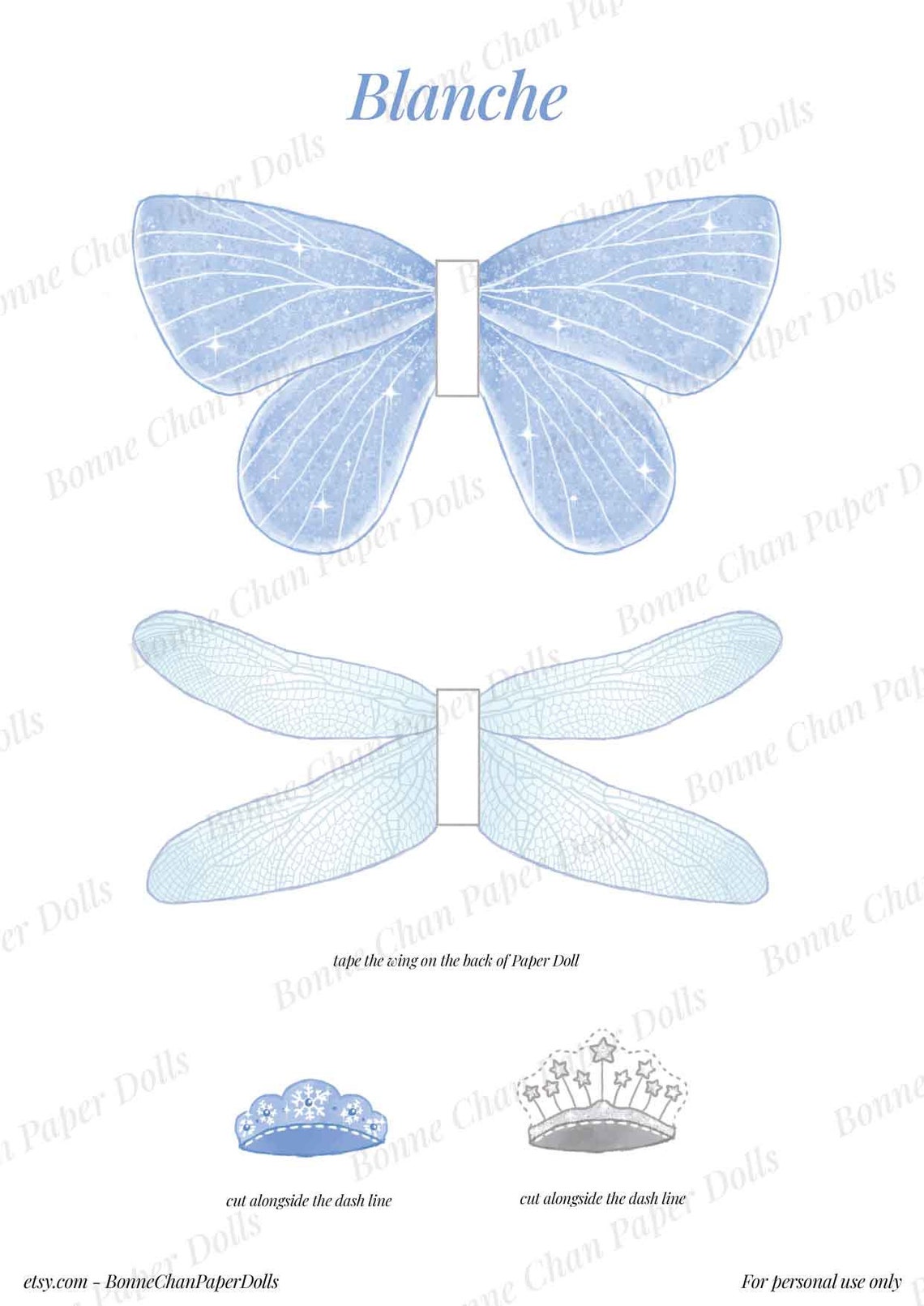 Paper Doll Printable Winter Fairy PDF / Craft Kit / Instant Download ...