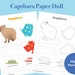 Animal Capybara Paper Doll Printable PDF / Craft Kit / Instant Download ...