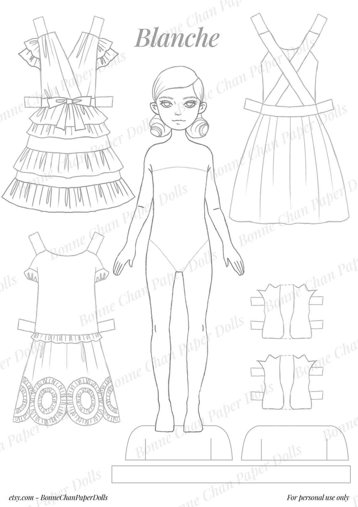 Paper Doll Printable Winter Fairy PDF / Craft Kit / Instant Download ...