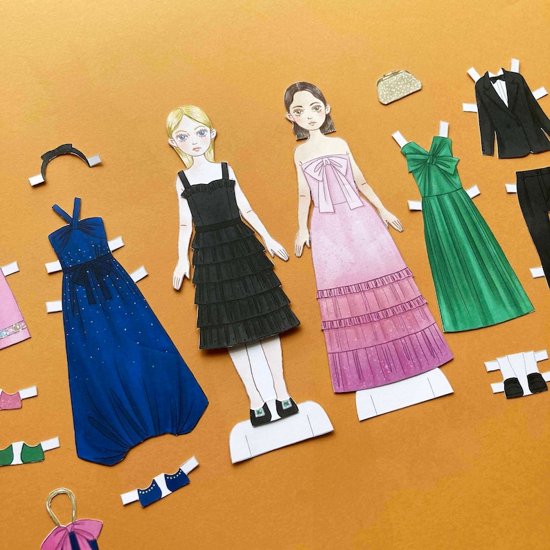 Paper Doll Printable PDF Clothes Gala Dresses / Instant Download / Kid ...