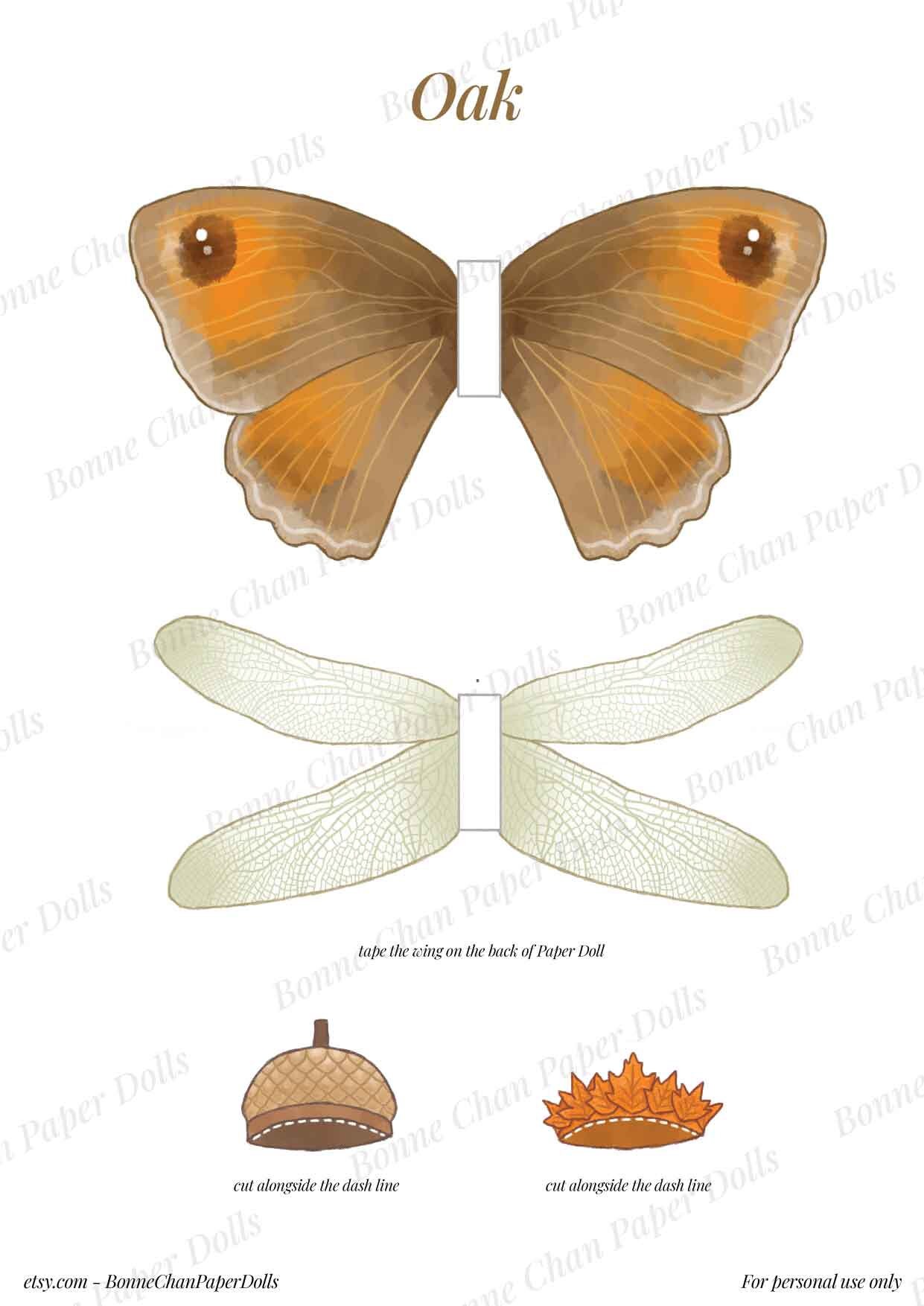 Paper Doll Printable Fall Fairy PDF / Craft Kit / Instant Download / Kid Craft / Fashion Doll ...
