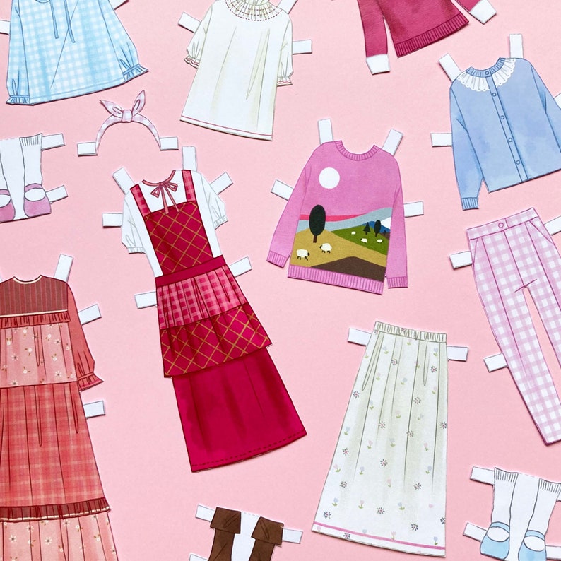 Paper Doll Printable PDF Lisette / Kids Toys / Craft Kit / Instant