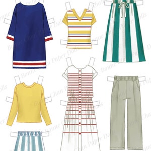 Paper Doll Printable PDF Clothes Summer Beach / Kids Toys / - Etsy ...