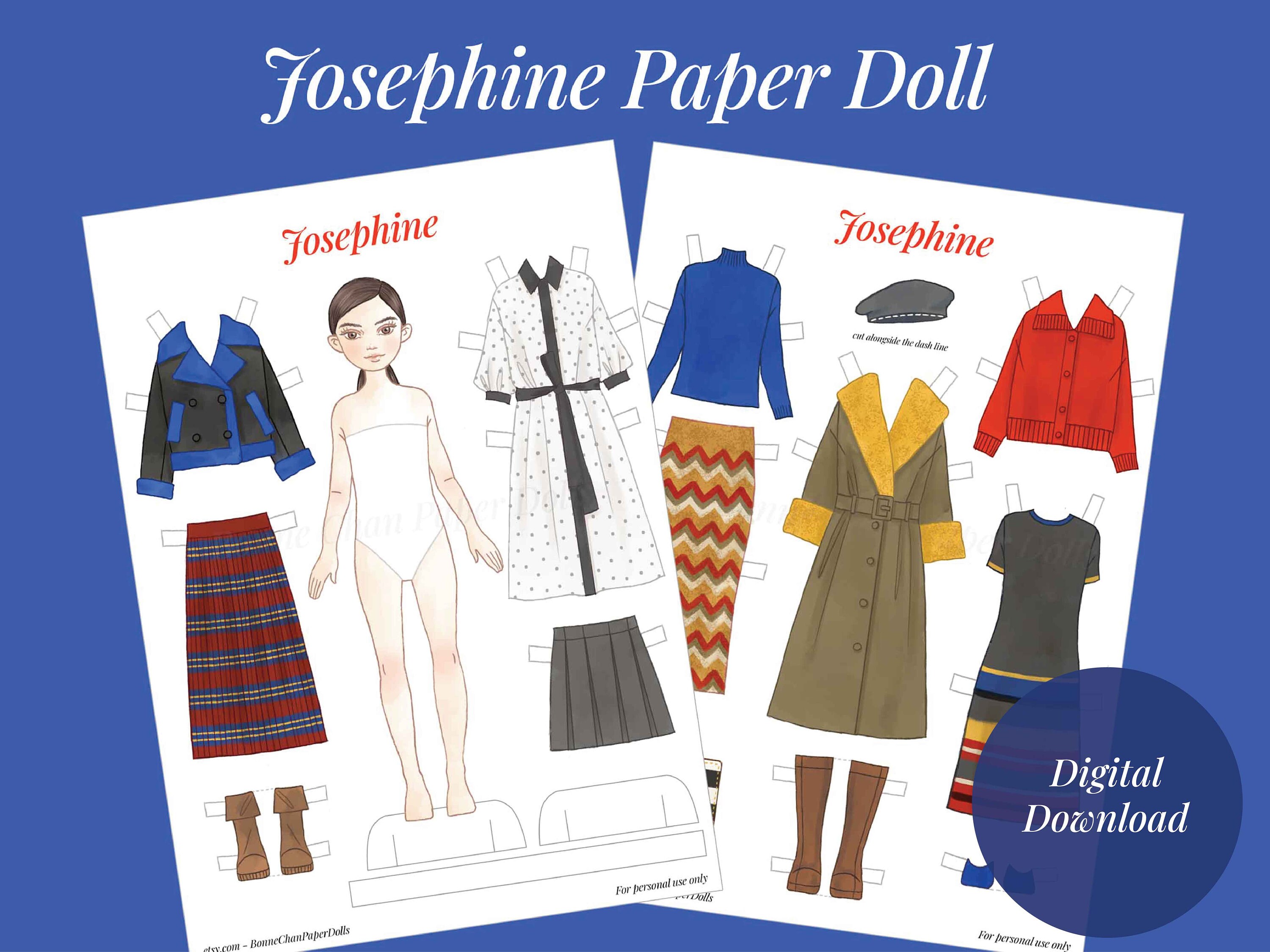 Paper Doll Printable Girl Modern Art Fall City Style PDF / Craft Kit ...