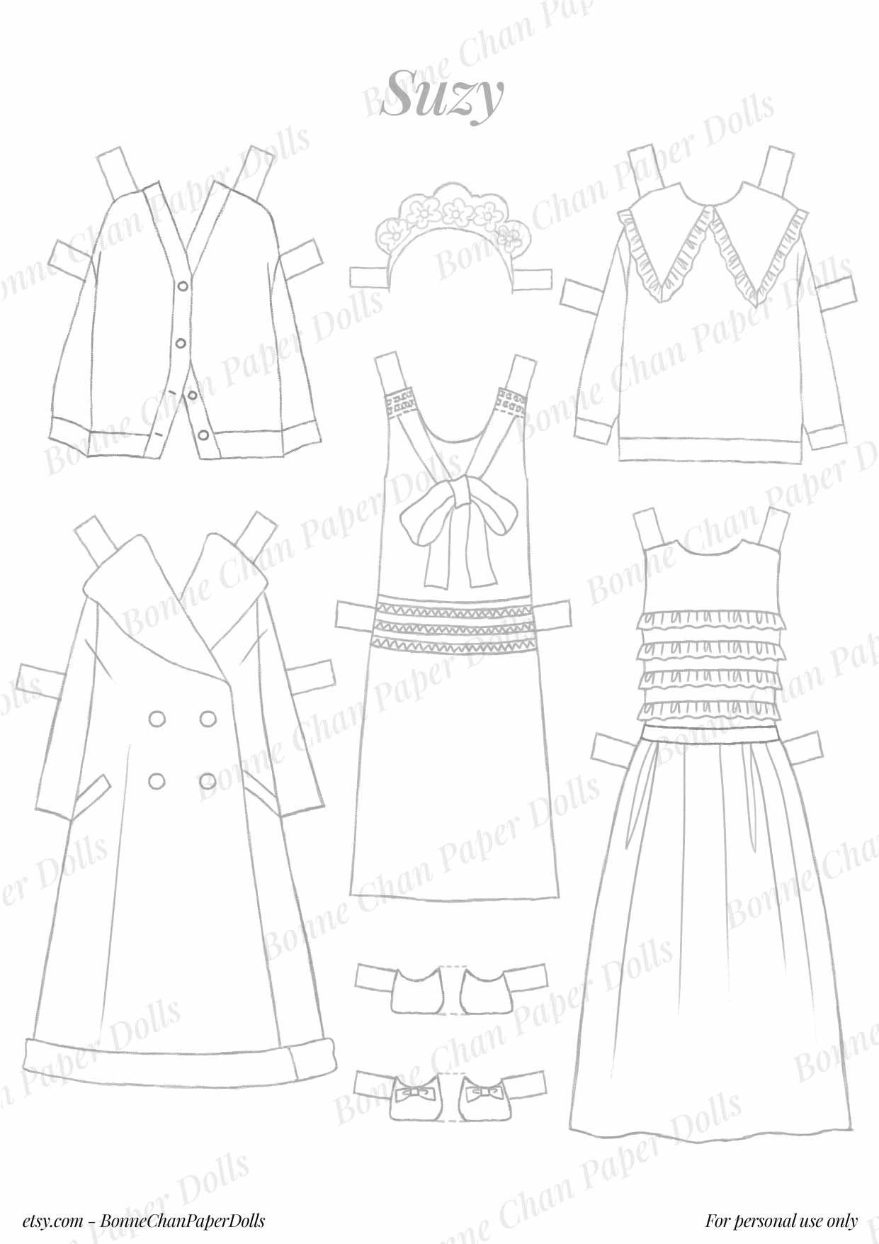Paper Doll Printable Spring Easter PDF / Craft Kit / Instant Download ...