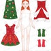 Paper Doll Printable PDF Girl Christmas Fairy / Kids Toys Craft / Craft ...