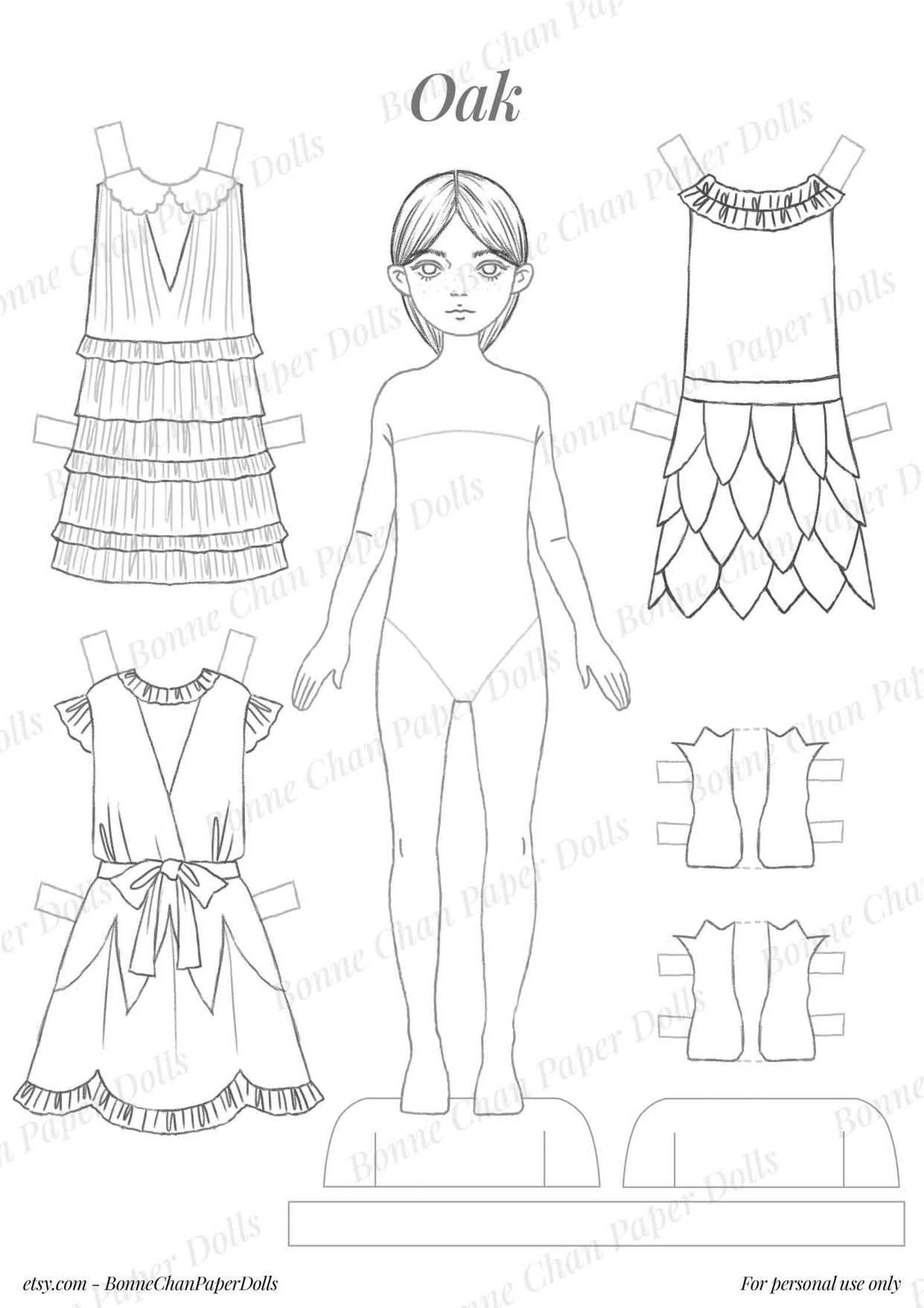 Paper Doll Printable Fall Fairy PDF / Craft Kit / Instant Download / Kid Craft / Fashion Doll ...