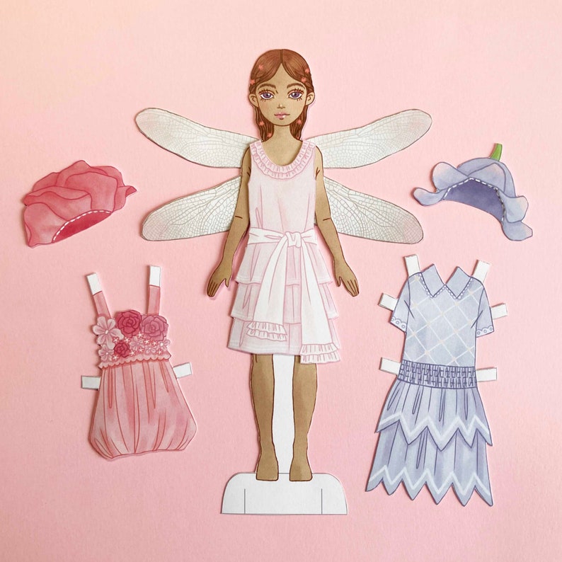 Paper Doll Printable Spring Fairy PDF / Craft Kit / Instant Download ...
