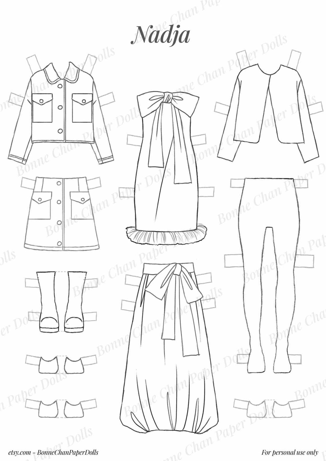 Paper Doll Printable Glamorous Jewel Toned PDF / Craft Kit / Instant ...